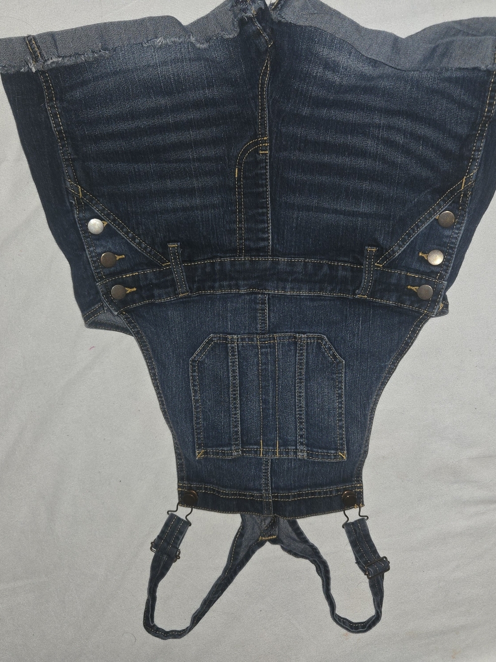 NBD Relaxed Fit Dark Blue Denim Overall Dress